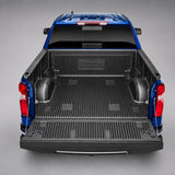 DuraLiner under-rail truck bed liner, rear view with tailgate open
