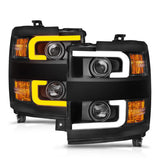 Anzo Projector Headlights for 2015 to 2019 Chevrolet Silverado 2500HD & 3500HD with Halogen Headlights - image 2