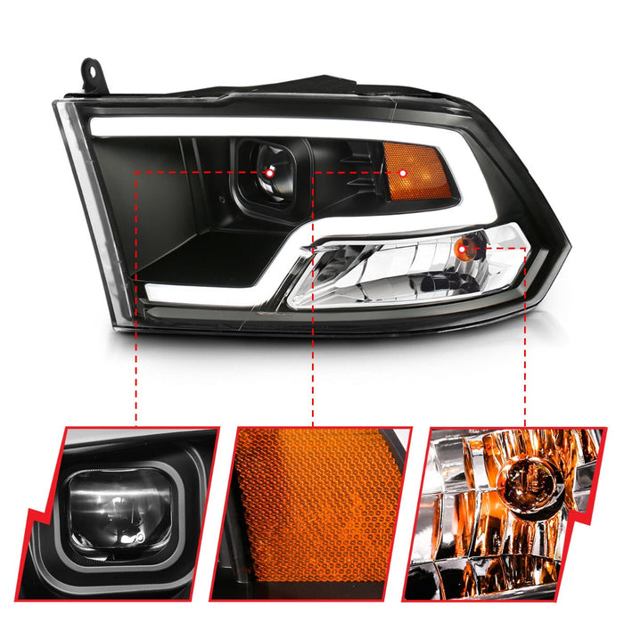 Anzo Projector Headlights for 2009 to 2018 RAM 1500, 2500 & 3500 with Non-Projector Headlights - image 4