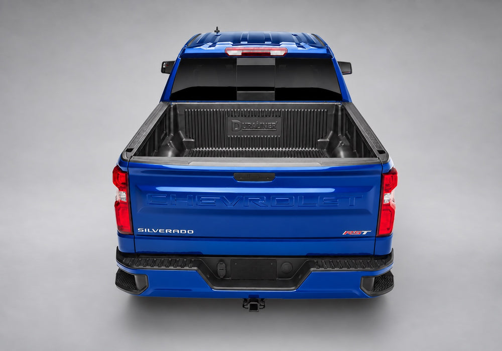 DuraLiner under-rail truck bed liner, rear view with tailgate closed