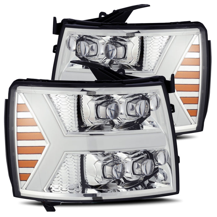 AlphaRex NOVA-Series LED Projector Headlights for 2007 to 2014 Chevrolet Silverado 1500, 2500HD and 3500HD - image 1