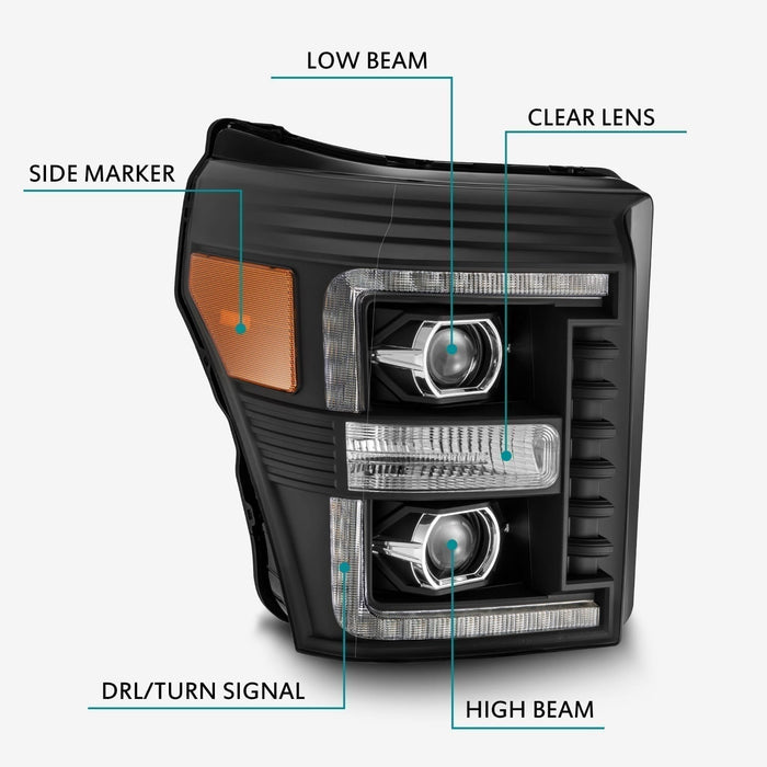 AlphaRex LUXX-Series LED Projector Headlights for 2011 to 2016 Ford Super Duty - image 10