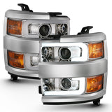 Anzo Projector Headlights for 2015 to 2019 Chevrolet Silverado 2500HD & 3500HD with Halogen Headlights - image 1
