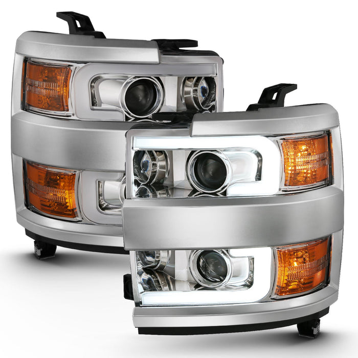 Anzo Projector Headlights for 2015 to 2019 Chevrolet Silverado 2500HD & 3500HD with Halogen Headlights - image 1