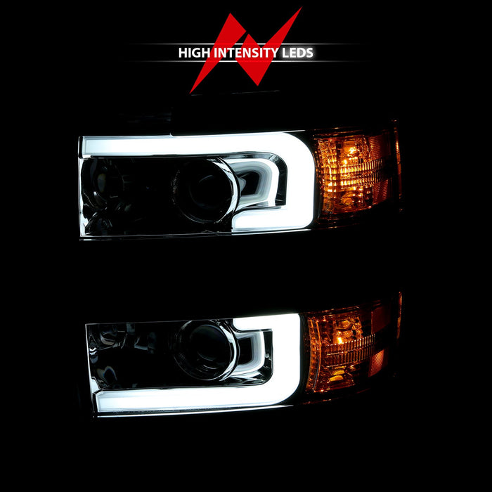 Anzo Projector Headlights for 2015 to 2019 Chevrolet Silverado 2500HD & 3500HD with Halogen Headlights - image 7