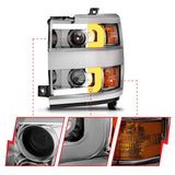 Anzo Projector Headlights for 2015 to 2019 Chevrolet Silverado 2500HD & 3500HD with Halogen Headlights - image 12