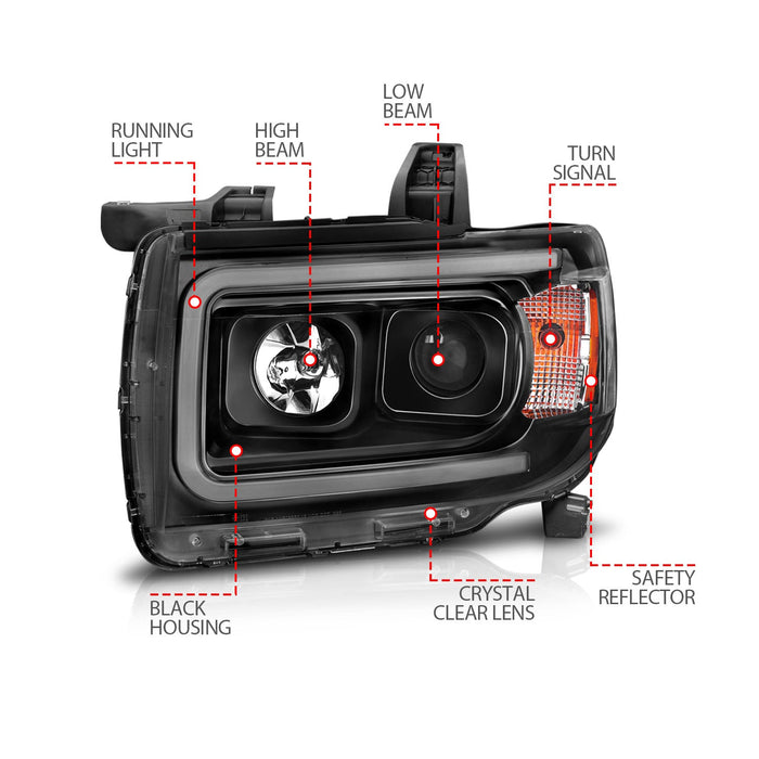 Anzo Projector Headlights for 2015 to 2022 GMC Canyon - image 5