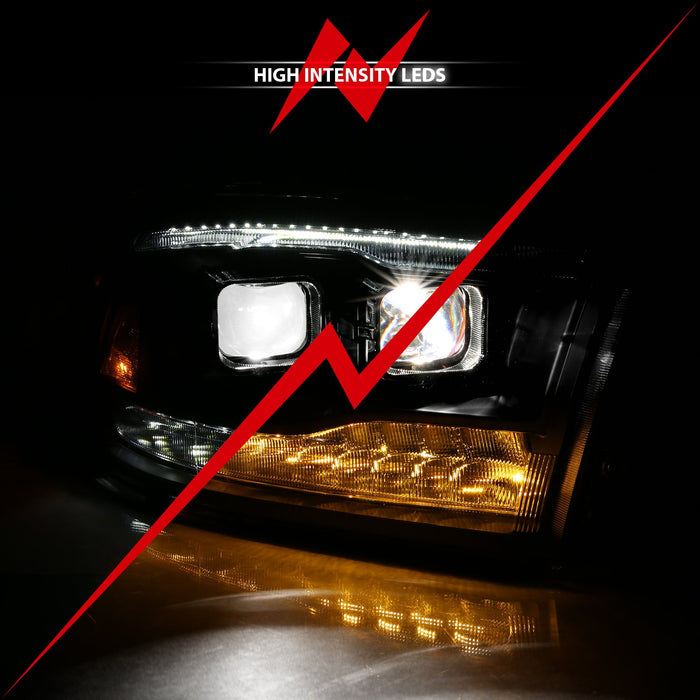 Anzo Dual LED Projector Headlights Kit with Sequential LED Tail Lights for 2009 to 2018 RAM 1500, 2500 & 3500 - image 3