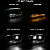 Anzo Projector Headlights for 2009 to 2018 RAM 1500, 2500 & 3500, Dual LED, All Models - image 6