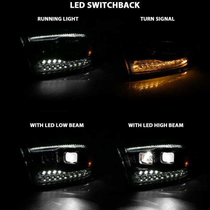 Anzo Projector Headlights for 2009 to 2018 RAM 1500, 2500 & 3500, Dual LED, All Models - image 6