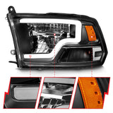 Anzo Full LED Crystal Headlights Kit with Sequential LED Tail Lights for 2009 to 2018 RAM 1500, 2500 & 3500 with Non-Projector Headlights - image 4