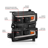 Anzo Projector Headlights for 2019 to 2021 Chevrolet Silverado 1500 with Halogen Headlights, Not Trail Boss - image 5