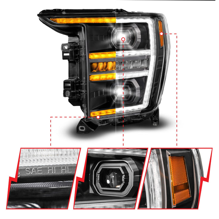 Anzo Projector Headlights for 2021 to 2023 Ford F-150 XL & XLT - image 3