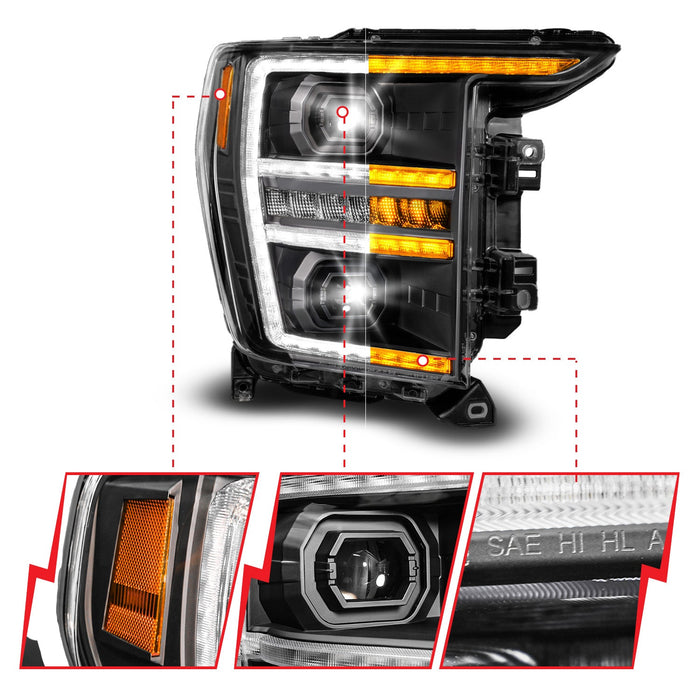 Anzo Projector Headlights for 2021 to 2023 Ford F-150 XL & XLT - image 4