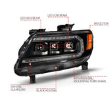 Anzo Projector Headlights for 2015 to 2022 Chevrolet Colorado with Halogen Headlights - image 3