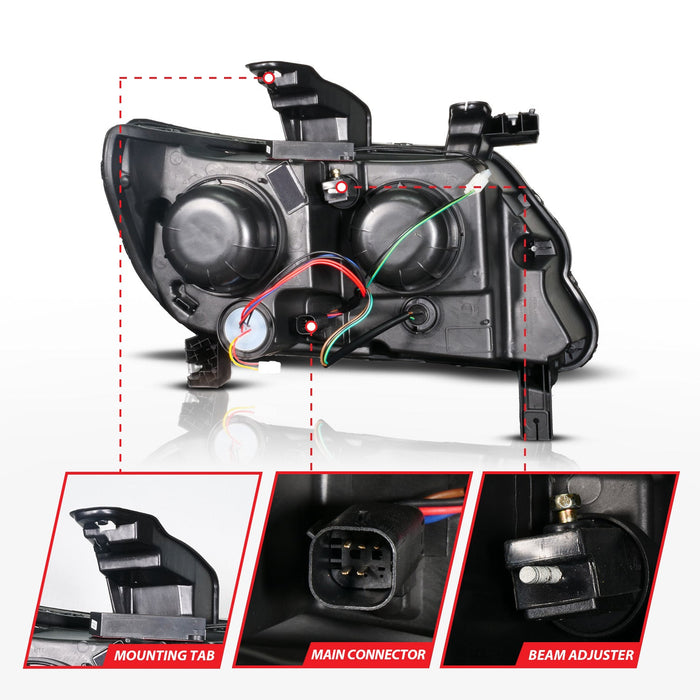 Anzo Projector Headlights for 2015 to 2022 Chevrolet Colorado with Halogen Headlights - image 4