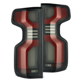 AlphaRex LUXX-Series Black-Red LED Tail Lights Kit with Converter for 2019 to 2026 Silverado 1500 and 2020 to 2023 HD with LED Tail Lights - image 1