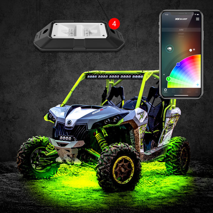 XK Glow XKchrome RGB LED Rock Light Kit - image 1