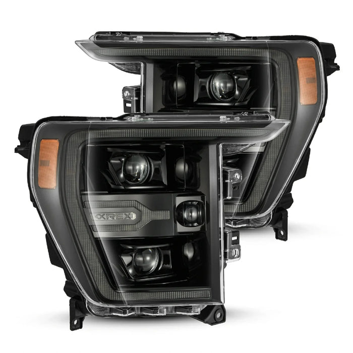 AlphaRex LUXX-Series LED Projector Headlights Kit with Wiring Converter for 2021 to 2022 Ford F-150 with Factory LED Reflector Headlights - image 1