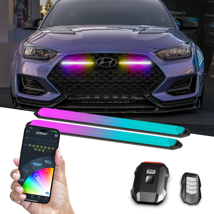 XK Glow XKmax RGB LED Grille Light Bar with DRL - image 1