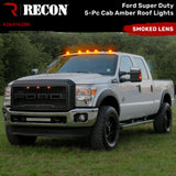 Recon Amber Xenon Cab Roof Lights Clear Lens Kit with LED Cab Light Bulbs for 1999 to 2016 Ford F-250, F-350 & F-450 with Factory Cab Lights: cab light lenses clear lens