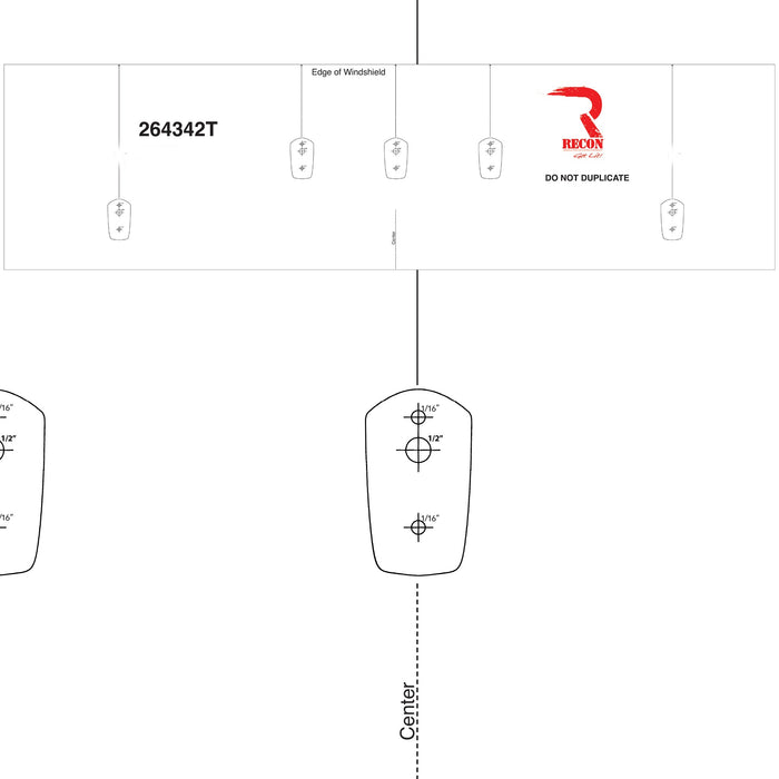 Recon Cab Roof Light Installation Template - image 4
