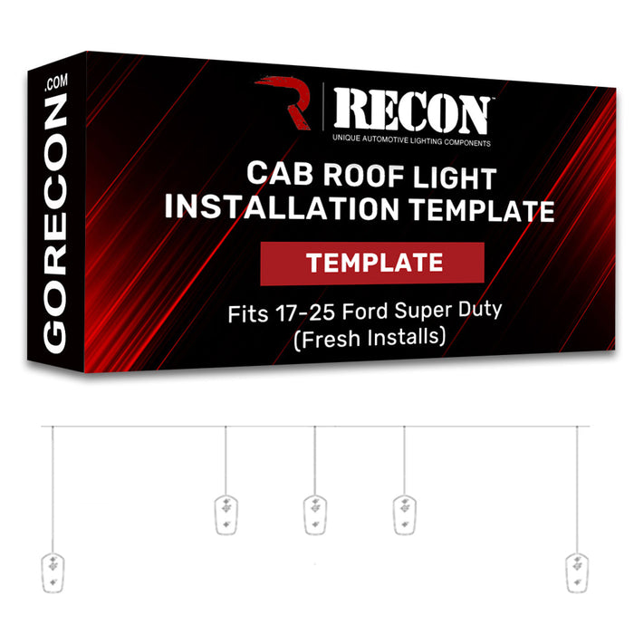 Recon Cab Roof Light Installation Template - image 5