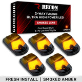 Recon 2-Way LED Cab Roof Light Kit, Clear Lens with White LED, with Install Template for 2017 to 2026 Ford F-250, F-350 & F-450: cab roof lights Clear Lens / White LED