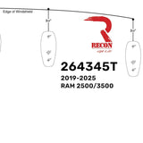Recon Cab Roof Light Installation Template - image 2