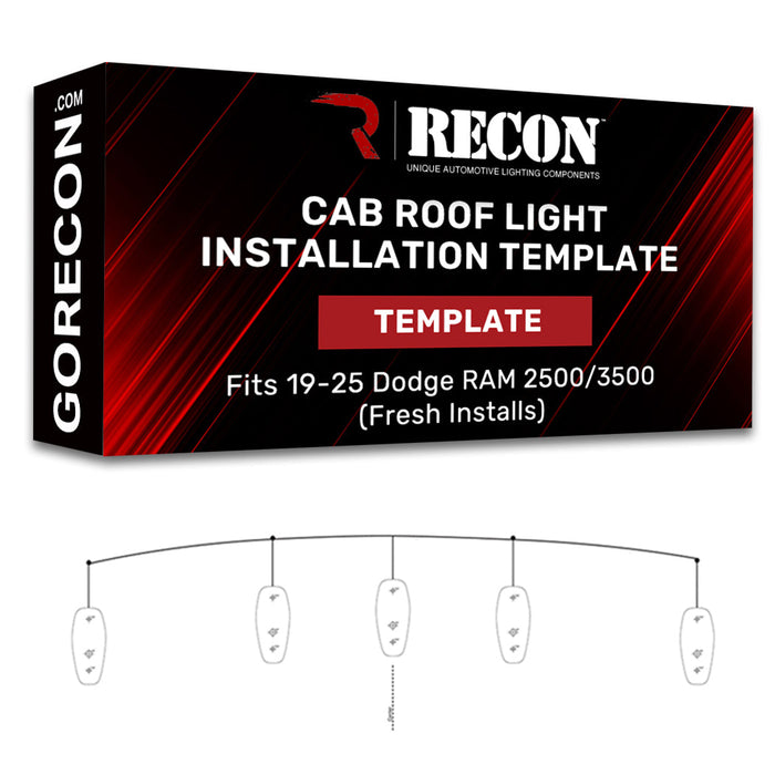 Recon Cab Roof Light Installation Template - image 2
