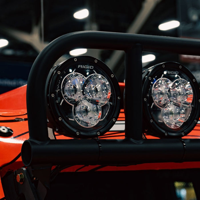 Rigid Industries 360-Series Laser Optic 6 Inch Amber PRO LED Pod Light Pair Kit with Wiring Harness: 360-Series Laser Optic 6 inch LED light pair, Amber PRO lens
