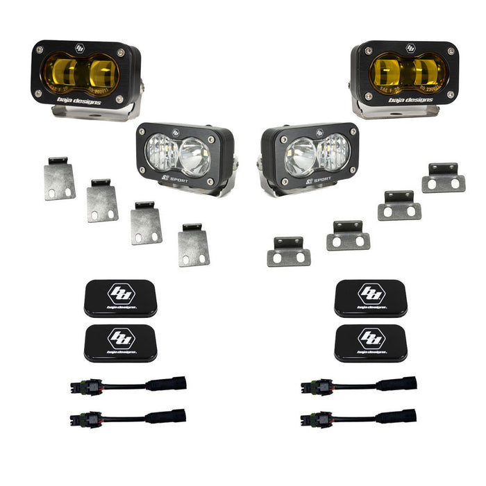 Baja Designs S2 SAE & S2 Sport Fog Pocket LED Light Kit for 2021 to 2026 Ford F-150 Raptor - image 2