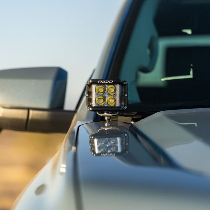 Rigid Industries A-Pillar Ditch Light Kit with D-Series PRO Spot Pods for 2024 to 2026 Ford Ranger: A-Pillar Light Mounts