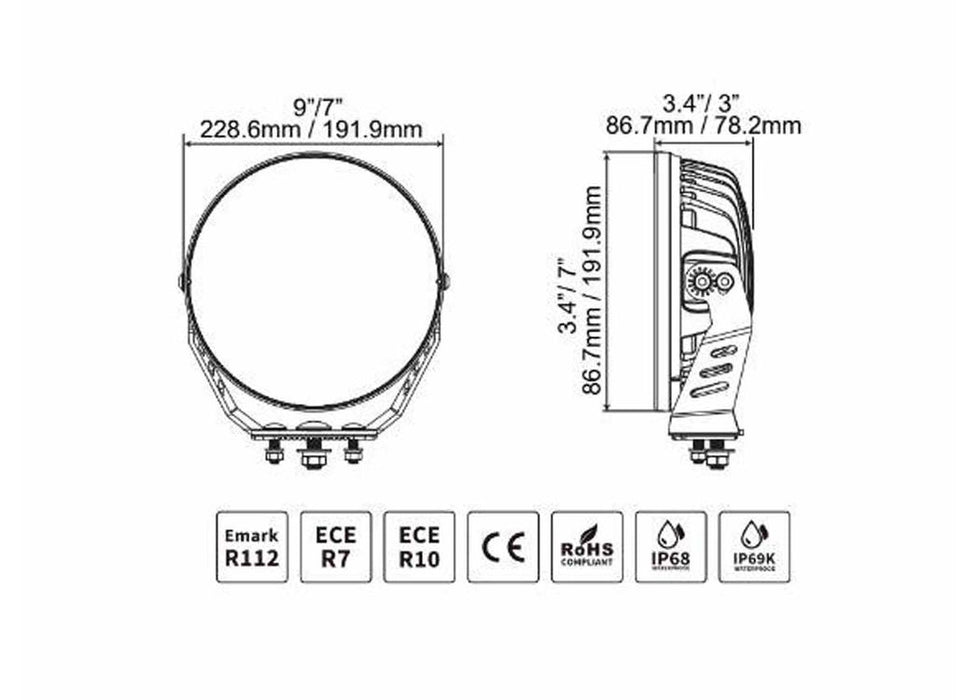 Go Rhino Xplor Blackout Series Maxround LED Off Road Lights - image 10