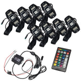 Oracle Lighting ColorSHIFT RGB+W Bluetooth Rock Light Kit 8 Piece with Two 10 ft Extension Cables: RGB+W rock light kit 8 piece