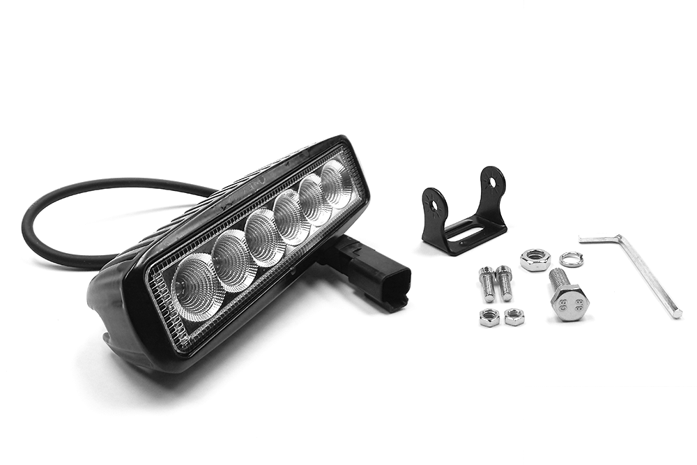 Southern Truck Chrome Series Single Row 6 Inch LED Light Bar Kit with Wiring Harness: Chrome Series Single Row 6 Inch LED Light Bar