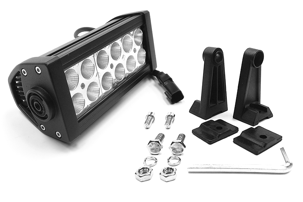 Southern Truck Chrome Series Dual Row 6 Inch LED Light Bar Kit with Wiring Harness: Chrome Series Dual Row 6 Inch LED Light Bar