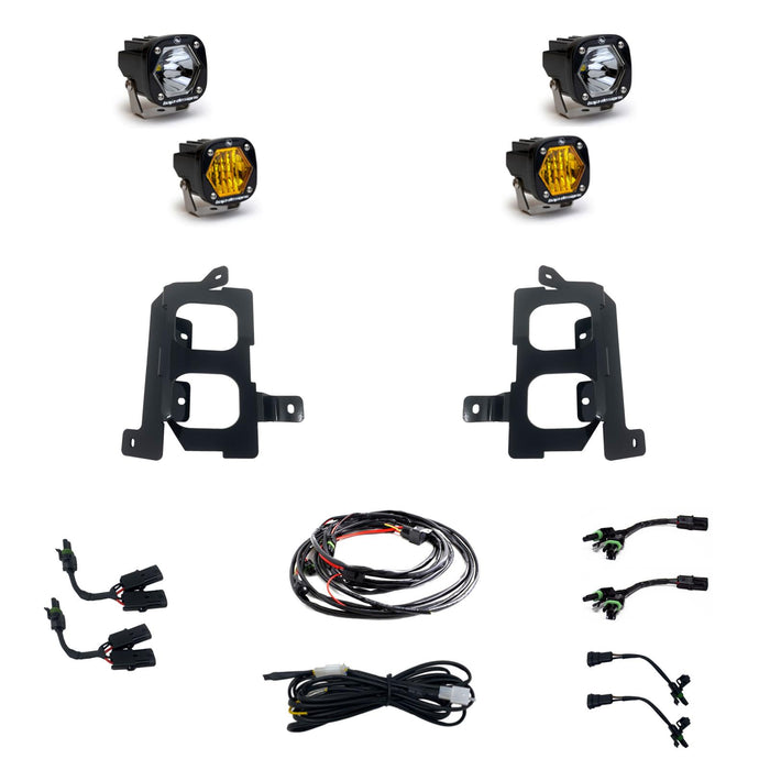 Baja Designs S1 Dual Fog Pocket LED Light Kit for 2020 to 2023 GMC Sierra 2500 & 3500 HD - image 1