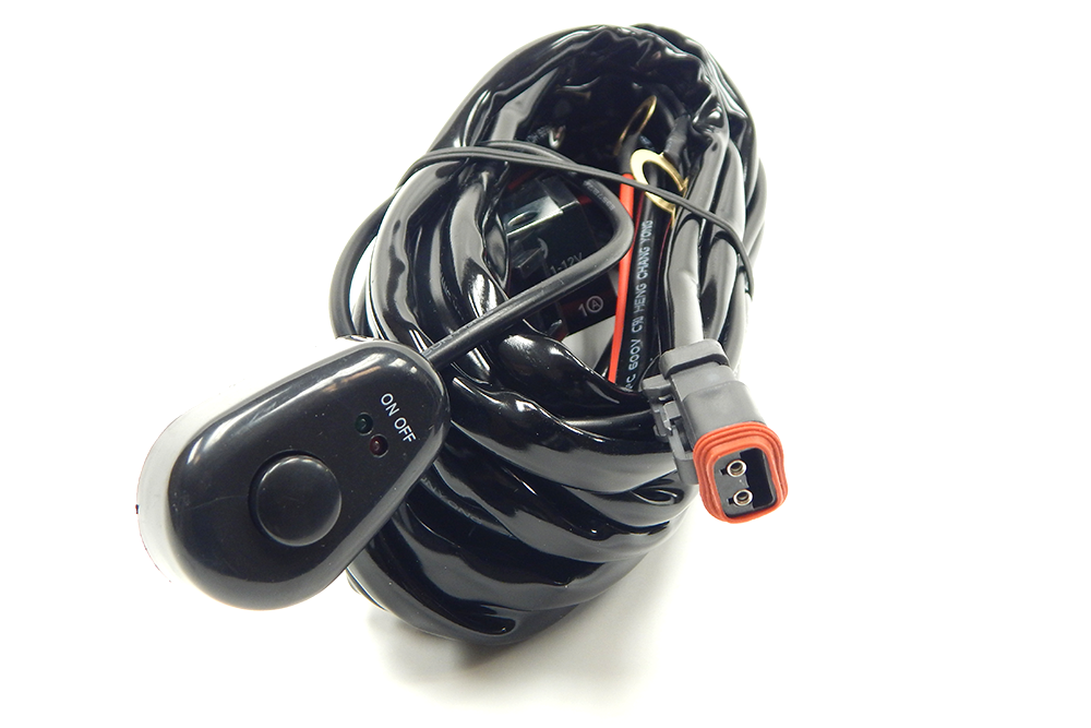 Southern Truck Chrome Series Single Row 6 Inch LED Light Bar Kit with Wiring Harness: wiring harness