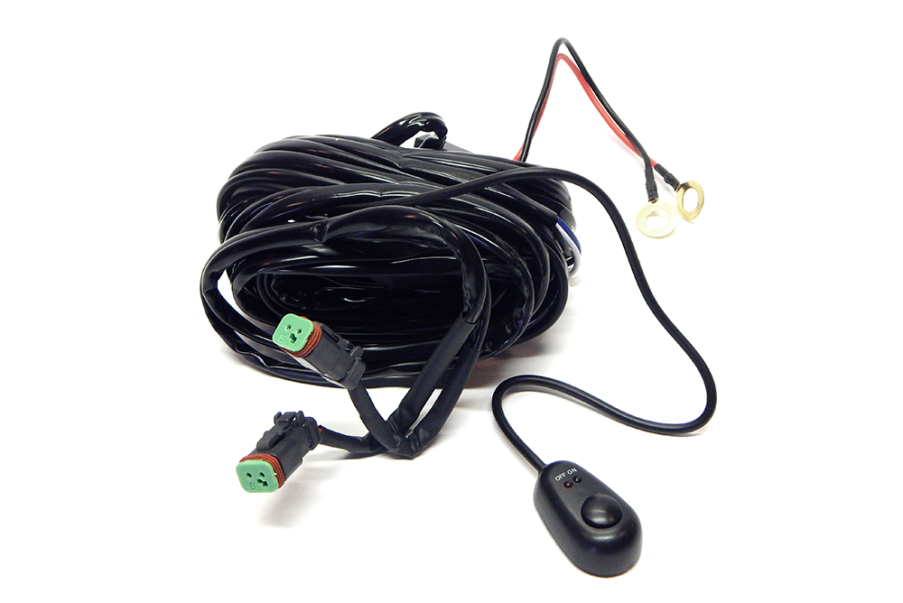 Southern Truck 3 Inch Black Spot LED Cube Light Pair Kit with Dual Wiring Harness: dual wiring harness