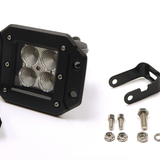 Southern Truck 3 Inch Chrome Flood Flush Mount LED Cube Light Pair Kit with Dual Wiring Harness: 3 Inch Chrome Flush Mount LED Cube Light