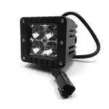 Southern Truck 3 Inch Chrome Flood LED Cube Light Pair Kit with Dual Wiring Harness: 3 Inch Chrome LED Cube Light