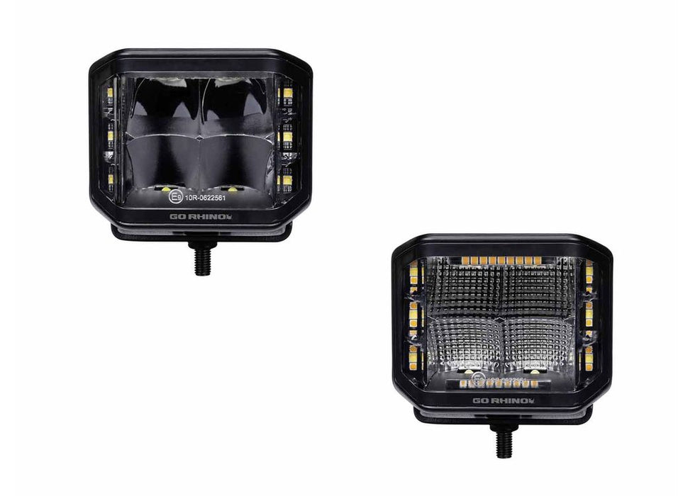 Go Rhino Xplor Blackout Series Sideline LED Pod Lights with Amber - image 12