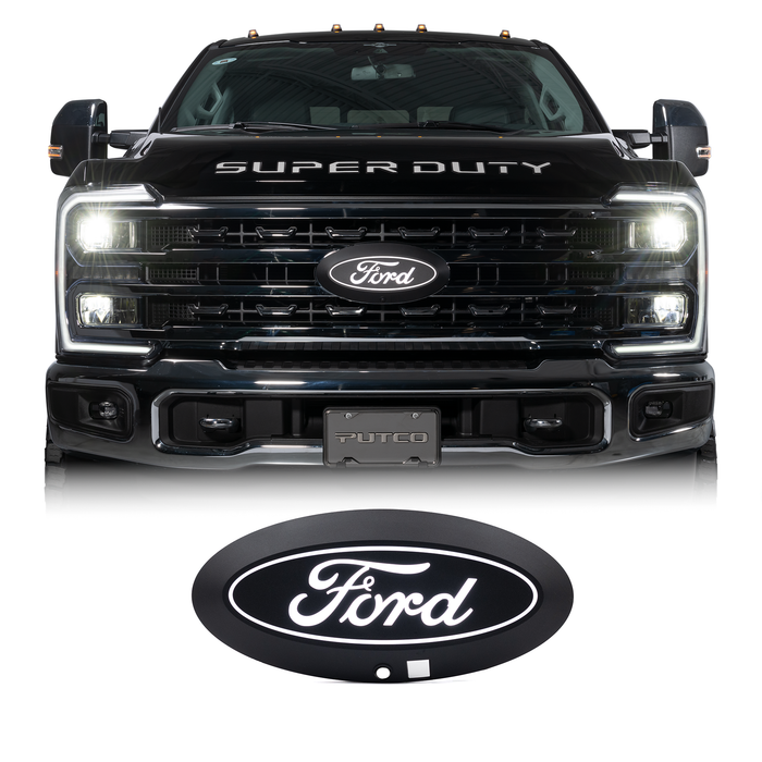 Putco Luminix Light Up LED Grille Emblem for 2017-2019 Ford F-250, F-350 & F-450 Super Duty with Front Camera - image 1
