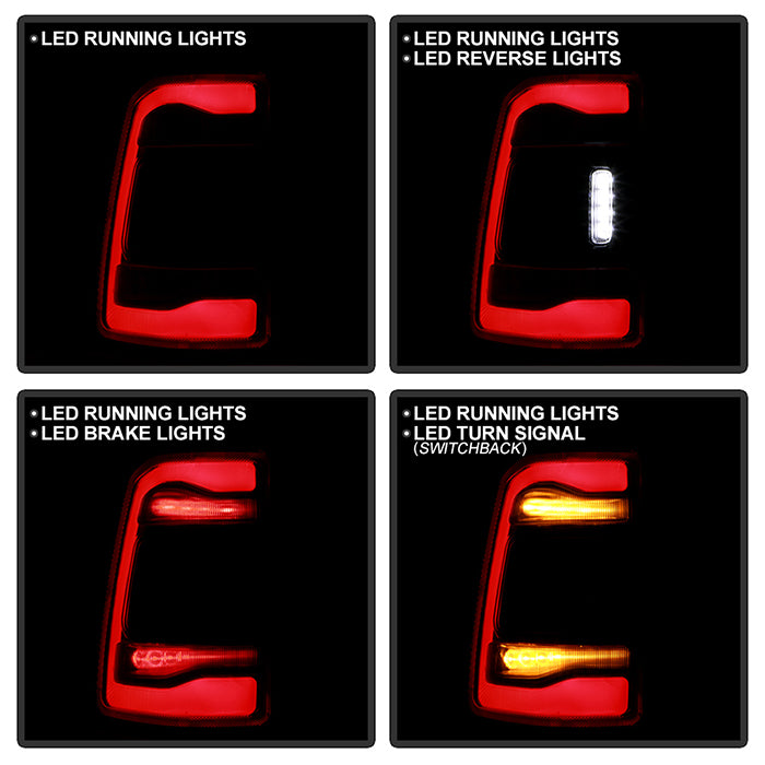 Spyder OE Replacement Tail Lights Pair Kit for 2019 to 2023 RAM 1500 Rebel with Blind Spot Sensors - image 3