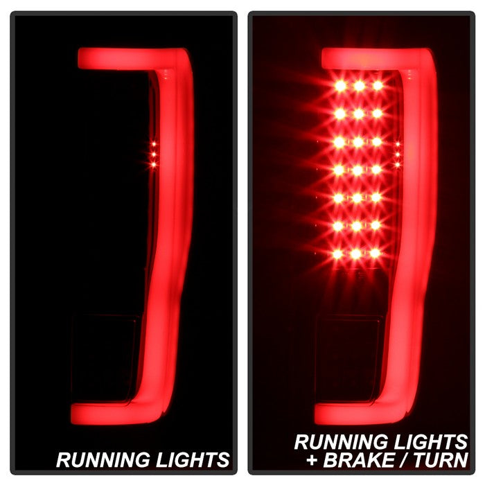 Spyder xTune LED Tail Lights for 2017 to 2019 Ford F-250 Super Duty without Factory LED Tail Lights, Black - image 2