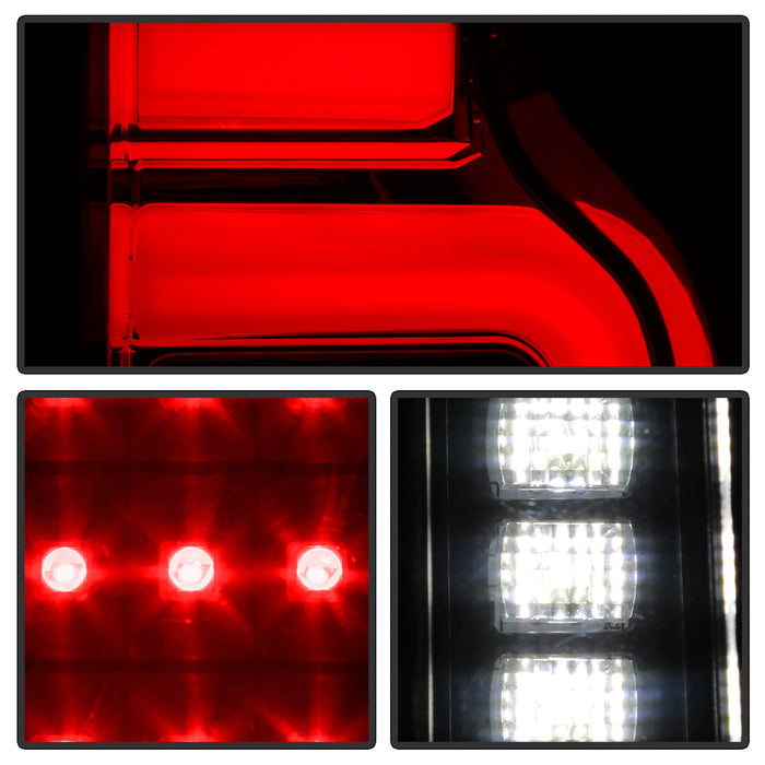 Spyder LED Tail Lights for 2019 to 2020 Chevrolet Silverado 1500 with Factory Halogen Tail Lights, Black - image 7