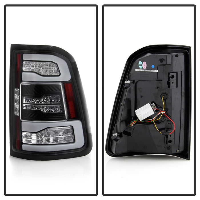 Spyder LED Tail Lights for 2019 to 2020 RAM 1500 with Factory Halogen Tail Lights, Black - image 3