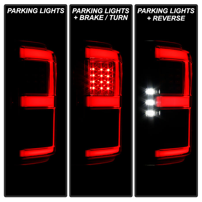 Spyder LED Tail Lights for 2018 to 2020 Ford F-150 with Blind Spot Sensors, Black - image 8