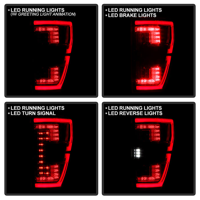 Spyder LED Tail Lights for 2021 to 2023 Ford F-150 with Factory Halogen Tail Lights & Blind Spot Sensors, Black - image 11